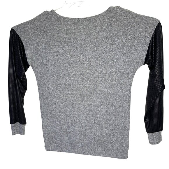 Vintage Havana Gray & Black Long-Sleeve Top Large 88a - Picture 2 of 8
